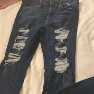 american eagle high waisted jeans